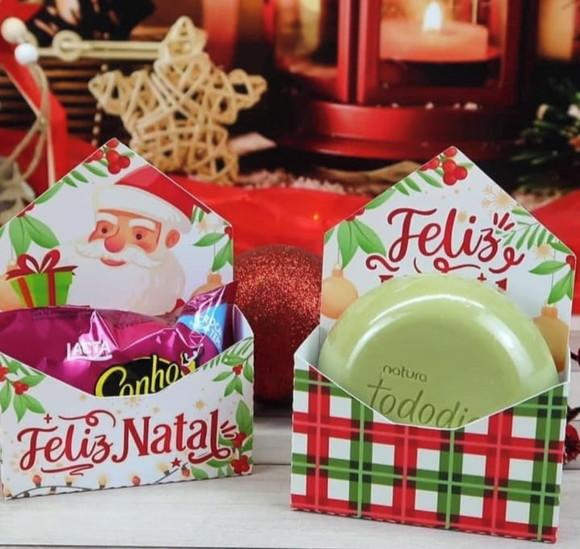 Caixinha Envelope para Sabonete Natal Lembrancinha