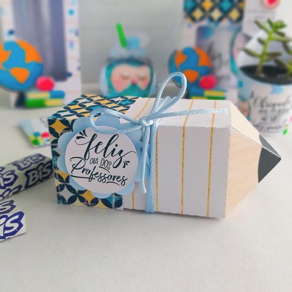Caixa Lápis Dia dos Professores para Doces