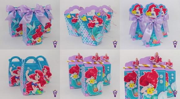 Kit 30 Lembrancinhas Sereia Ariel Fundo do Mar