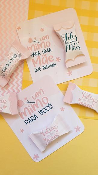 Card com Bala Dia das Mães