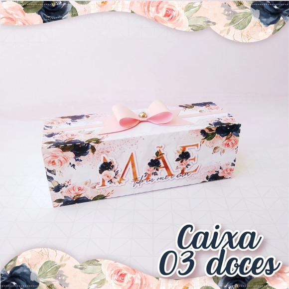 Caixa para 3 Doces Dia das Mães Lembrancinha