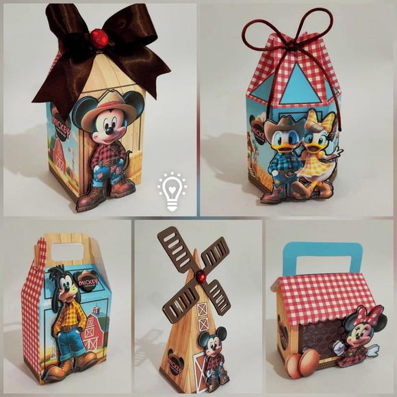 Kit 20 Lembrancinhas Mickey Fazendinha