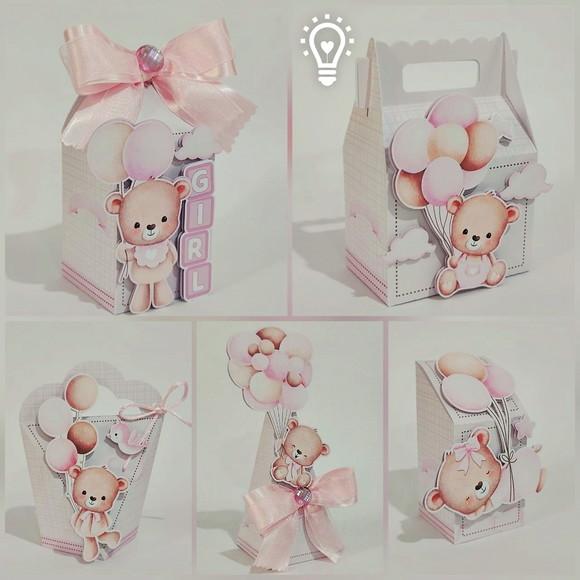 Kit 50 Lembrancinhas Chá de Bebê Revelação