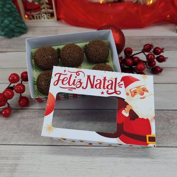 Caixa para 6 Doces Natal Lembrancinha