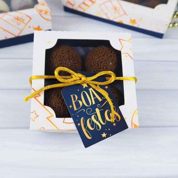 Caixa para 4 Doces Natal Lembrancinha