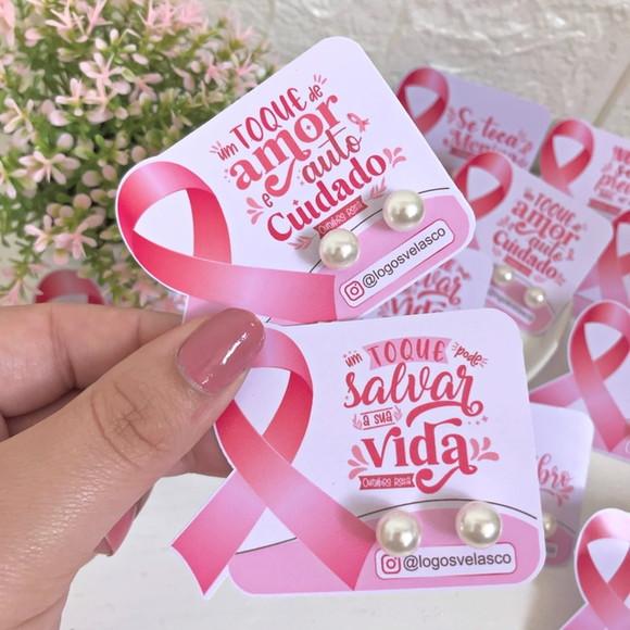 Tag com Brinco Outubro Rosa