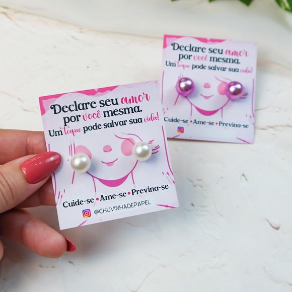 Tag com Brinco Outubro Rosa