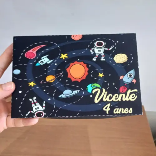Kit Festa 70 Caixas 6 Doces Astronauta Sistema Solar