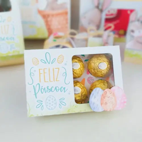 Caixa para 6 Doces Pascoa Lembrancinha