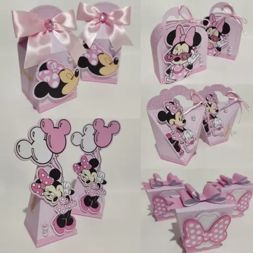 Kit 30 Lembrancinhas Minnie Rosa