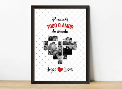 Mosaico Fotos Dia dos Namorados Personalizado