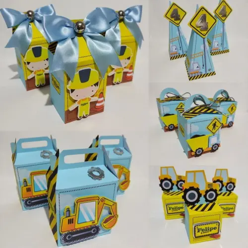Kit 30 Lembrancinhas Construção Trator Caminhão