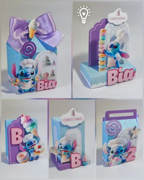 Kit 30 Lembrancinhas Stitch Confeitaria
