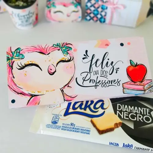 Capa para Barra de Chocolate Dia dos Professores