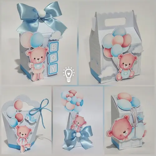 Kit 30 Lembrancinhas Chá Bebê Revelaçao