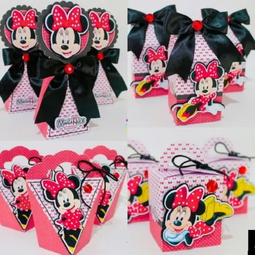 Kit 30 Lembrancinhas Minnie Vermelha