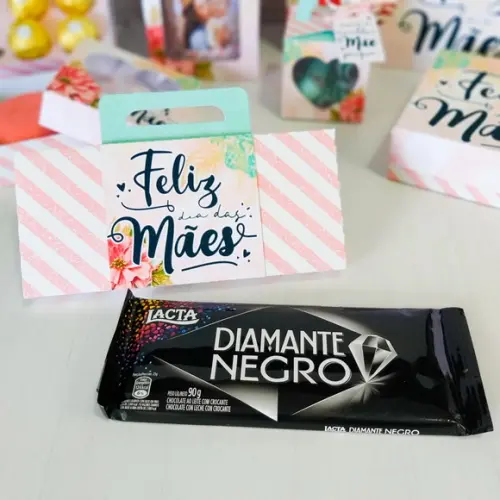 Caixa para Barra de Chocolate 90g Dia das Mães Lembrancinha