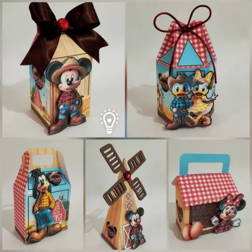 Kit 20 Lembrancinhas Mickey Fazendinha