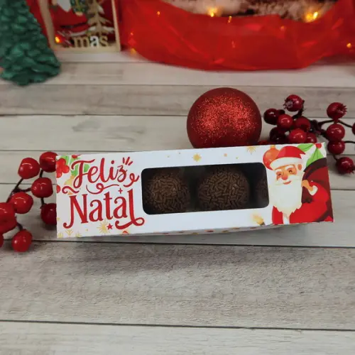 Caixa para 4 Doces Natal Lembrancinha