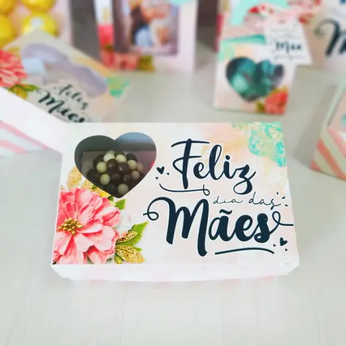 Caixa para 6 Doces Dia das Mães Lembrancinha