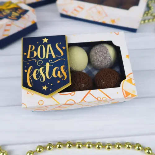 Caixa para 6 Doces Natal Lembrancinha