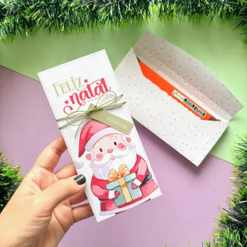 Capa para Barra de Chocolate Natal