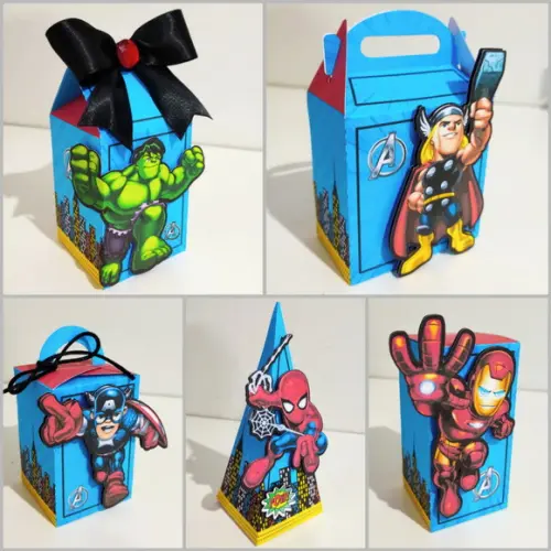 Kit 20 Lembrancinhas Herois Hulk Homem Aranha