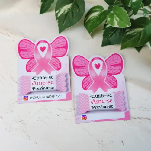 Card com Bala Outubro Rosa