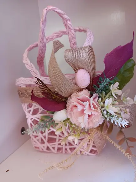 Bolsinha de Palha de Papel Boho