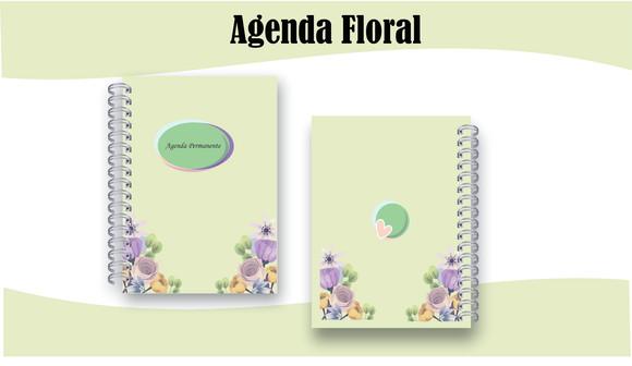 Agenda Floral Verde Permanente Arquivo Digital