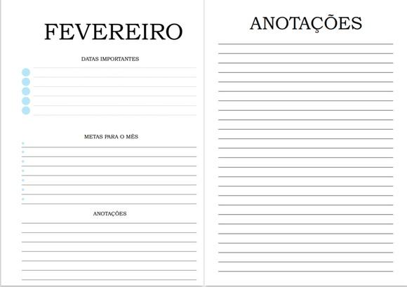AGENDA Permanente Masculina