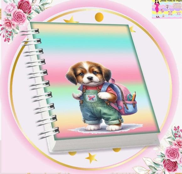 Arquivo Digital Combo Agenda Escolar Cachorrinho Aquarela 2