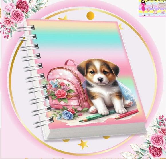 Arquivo Digital Combo Agenda Escolar Cachorrinho Aquarela 6