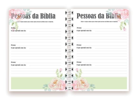 Arquivo Digital Devocional Feminino Floral Verde