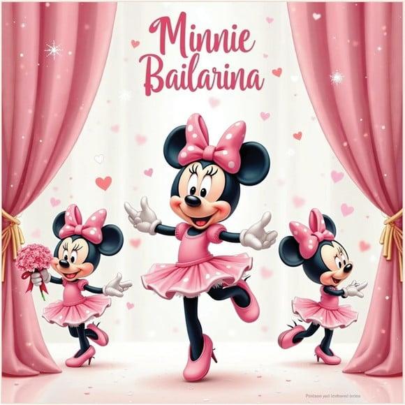 Arquivo Digital, Kit Digital Minnie Bailarina 3d