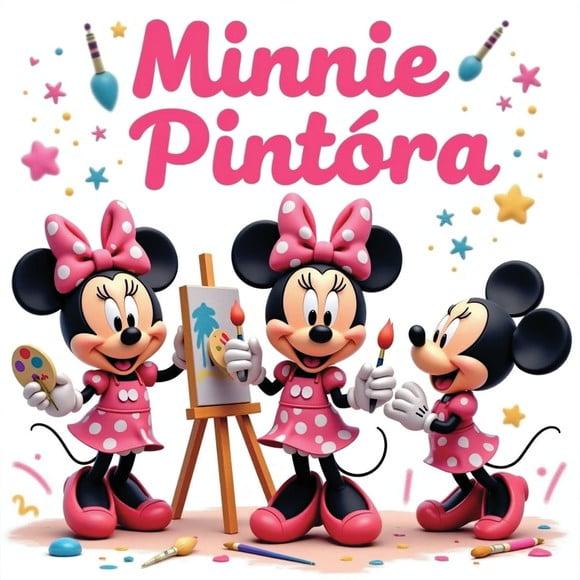Arquivo Digital, Kit Digital Minnie Pintora 3d