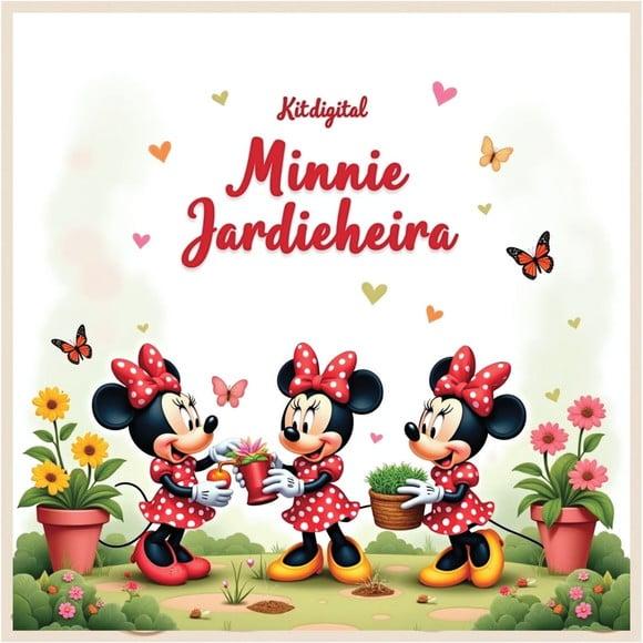 Arquivo Digital, Kit Digital Minnie Jardinheira 3d
