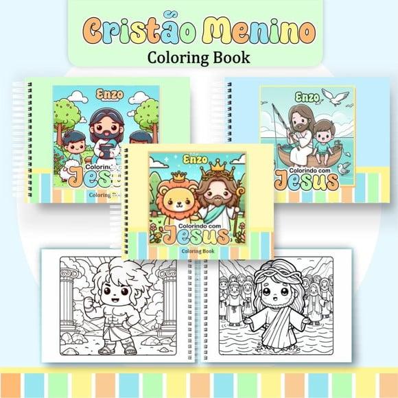 Arquivo Digital: Livro de Colorir Cristão Menino