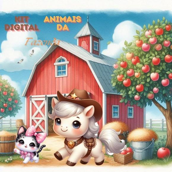 Kit Digital animais da Fazenda