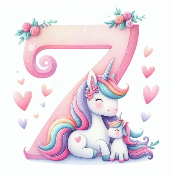 Kit Digital Alfabeto Unicornio, Dia dos Namorados