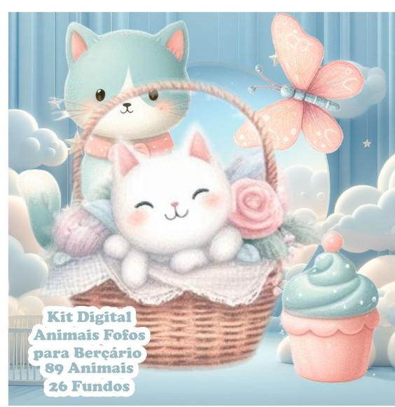 Kit Digital Animais Fofos