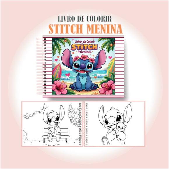 Livro de Colorir Fofo Stitch Menina