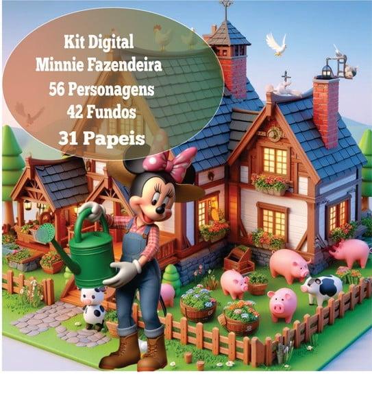 Minnie Fazendeira Kit Digital