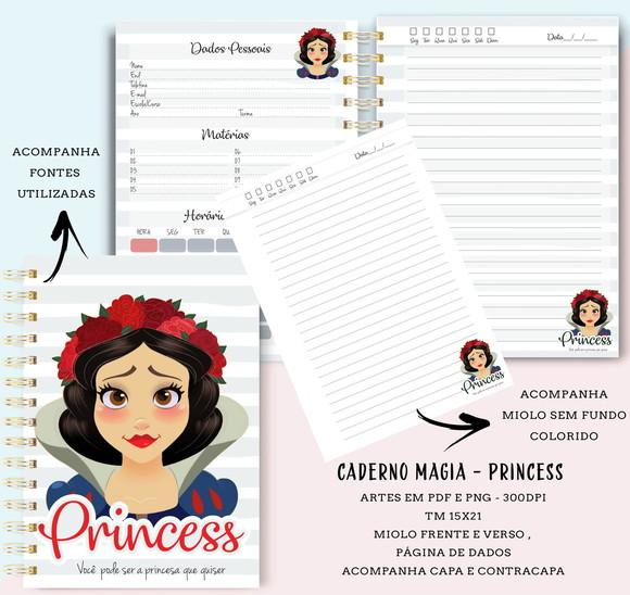 Pack Cadernos Princesas - Arquivo Digital