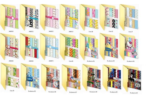 Papéis Digitais Combo com 100 Kits