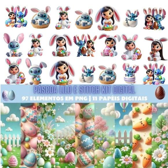 Páscoa Lilo e Stitch Kit Digital