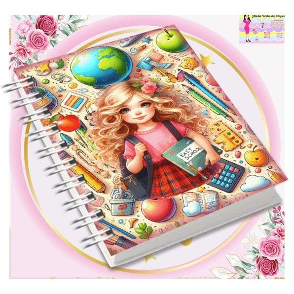 Volta às Aulas Arquivo Digital Combo Agenda Menina