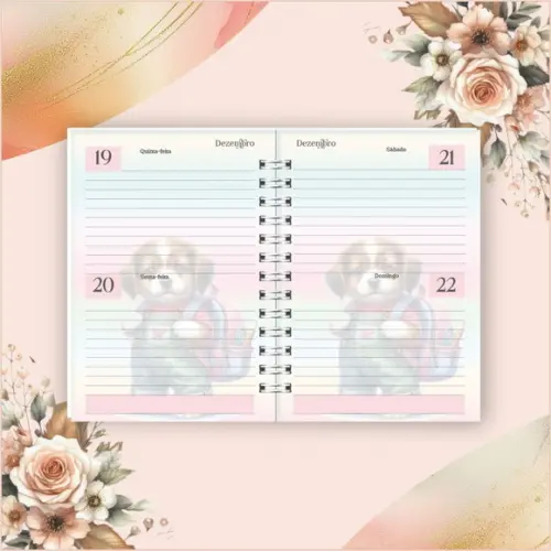 Agenda Escolar Permanente , 2 Dias Por Página , 204 Páginas