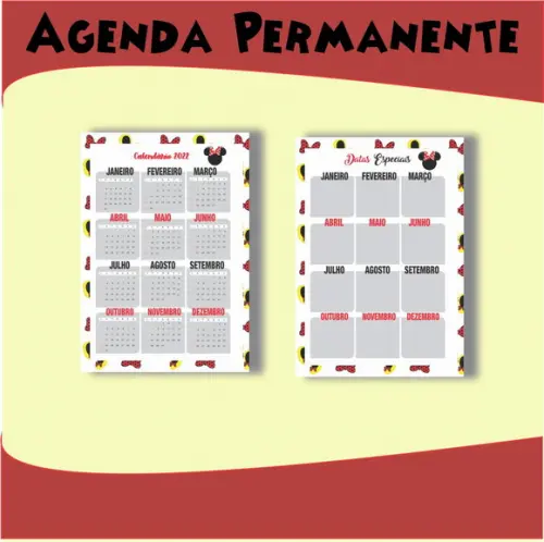 AGENDA Permanente Minnie Arquivo Digital