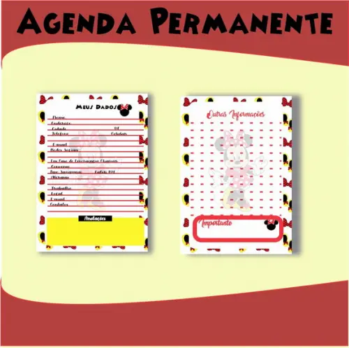 AGENDA Permanente Minnie Arquivo Digital